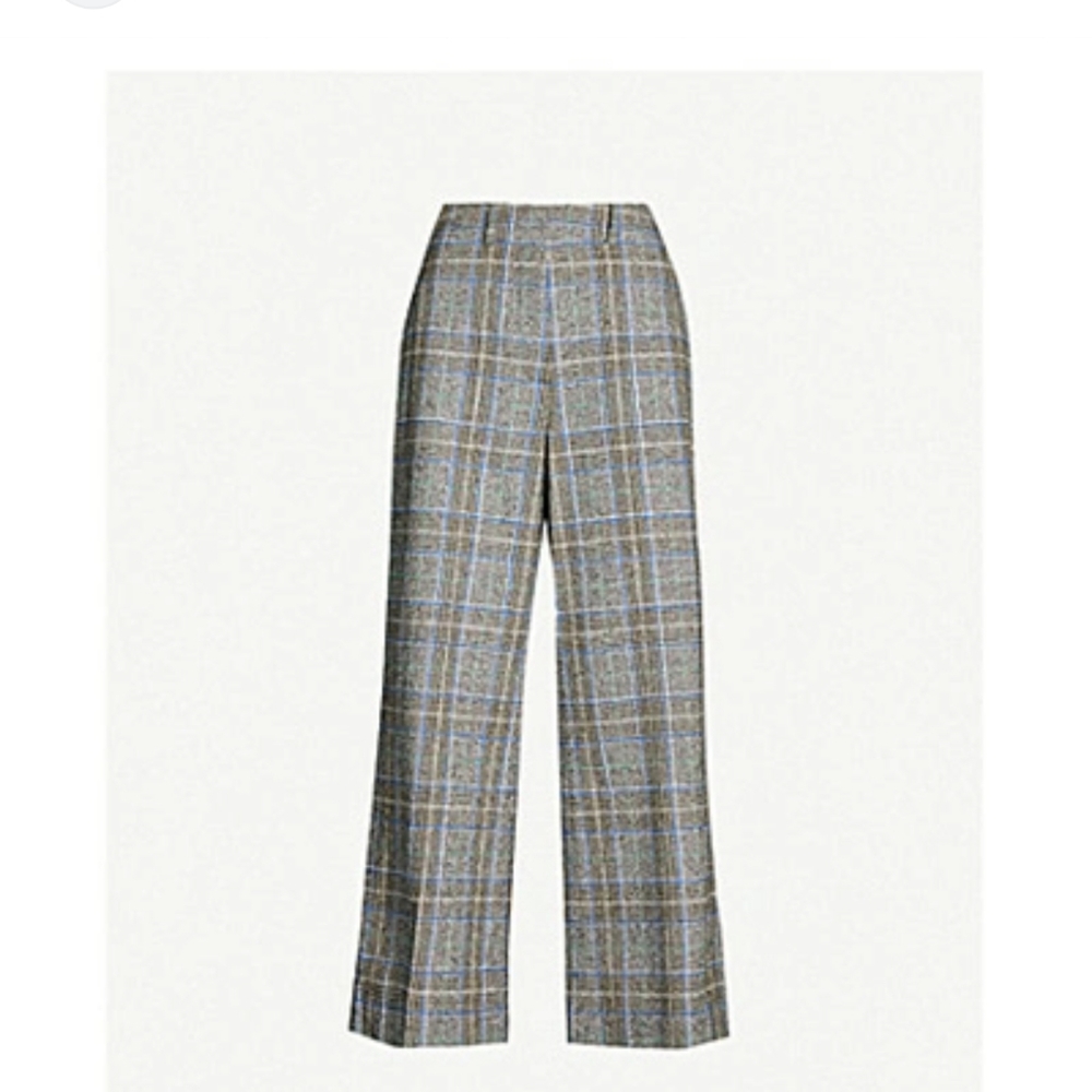 Samsoe Samsoe ladies plaid trousers.  Size S . Black, blue and Kelly green.